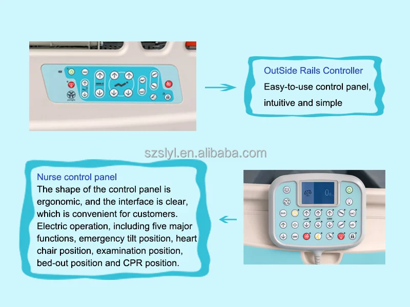 Medical Furniture 5 Function Electronic Medical Equipment Hospital Electric Bed