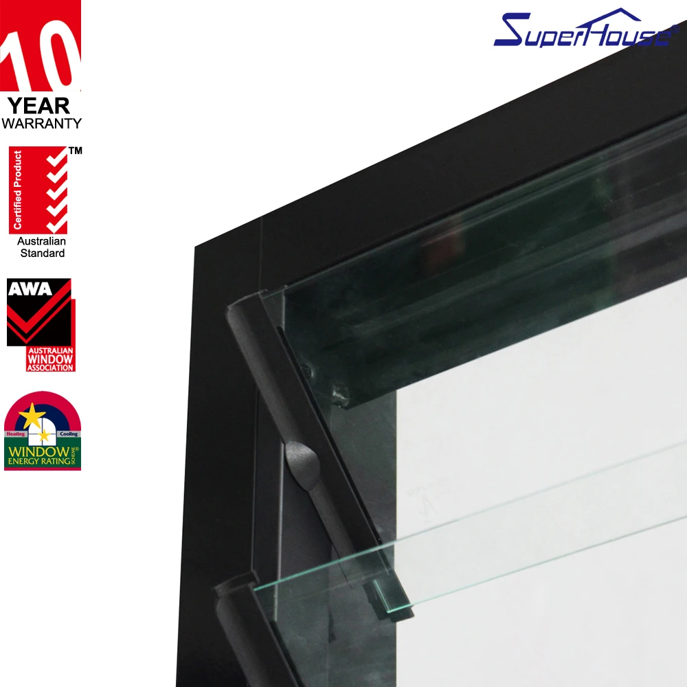Modern Hurricane-Proof Tempered Glass Louvre Aluminum Alloy with Horizontal Opening Pattern for Hotels