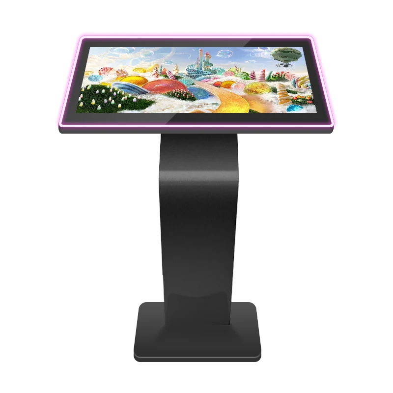 Kiosk Touch Screen  Stand LED Light Strip Signage Game Player and Shopping Advertising Machine Display