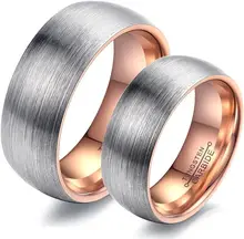 Fashion Couple Jewelry Valentine's Day Gift Tungsten Wedding Rings For Lovers Tungsten Carbide Rings Set