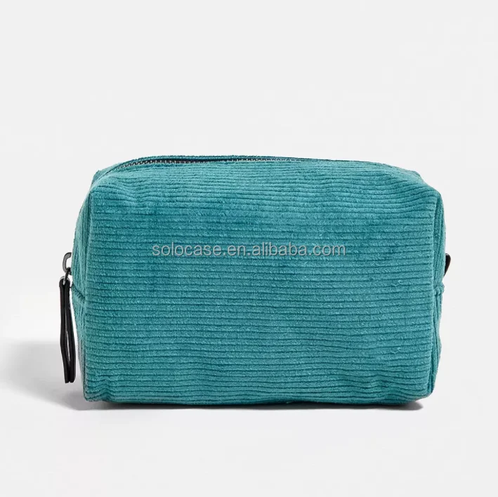 Women Cute Corduroy Travel Cosmetic Tote