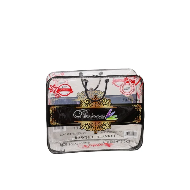 Customizable PVC Stand-Up Zipper Pouch Reusable Vinyl Storage Bag for Bedding Blankets Pillows Screen Printing Surface Treatment