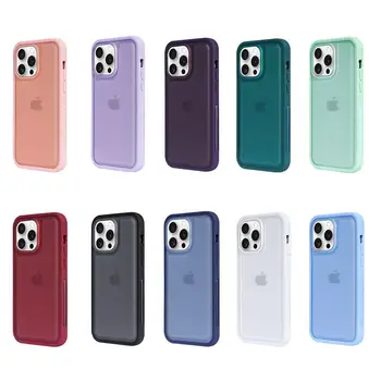 2 in 1 PC TPU Edging Shell Mobile Phone Case Shockproof and Anti-Slip Protector for iPhone 14 15 15 Pro XS Max