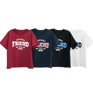 OEM Logo Print Tee Shirt 100% Cotton T-shirts Summer Teenager Kid T Shirts