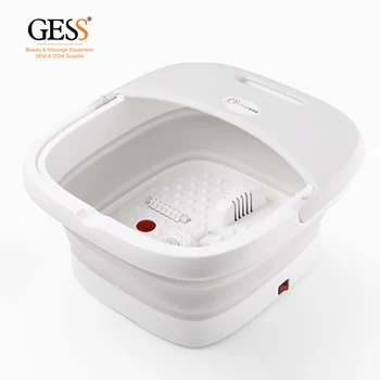 GESS Electric pedicure machine spa bath foot basin massager with bubble Folding foot bath tub heating constant infrared
