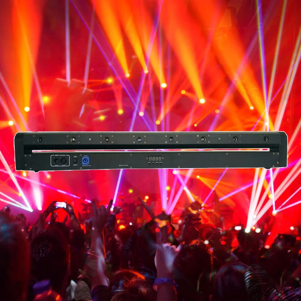 DJ Laser Curtain Beam Moving Head 8eyes 500mw Red/green Laser Pro