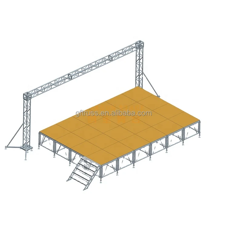 Concert/Event Used 4*4ft, 4*8ft Stage Platform Skidproof Plywood Portable Stage Platform