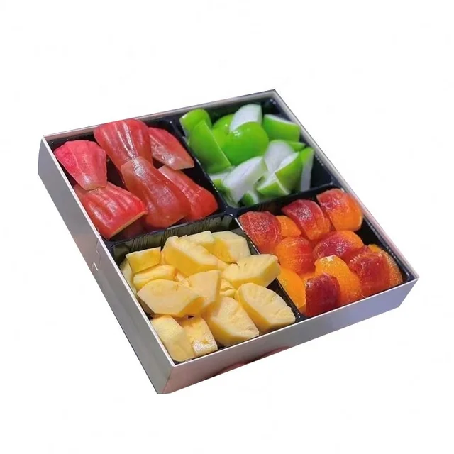 Custom Disposable Wooden Tray Breakfast Sushi Container Natural Wood Dishes Bamboo Food Packaging Wooden Container For Catering