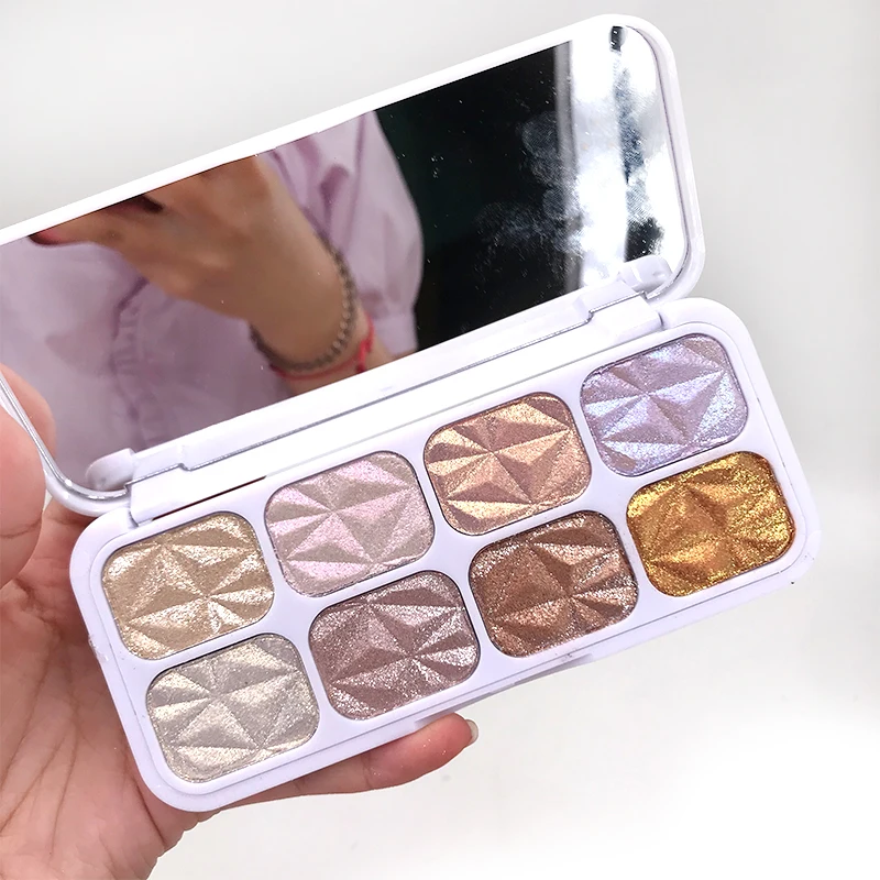 Wholesale Waterproof Private Label Makeup Mica Powder Contour Shimmer Face Highlighter Palette