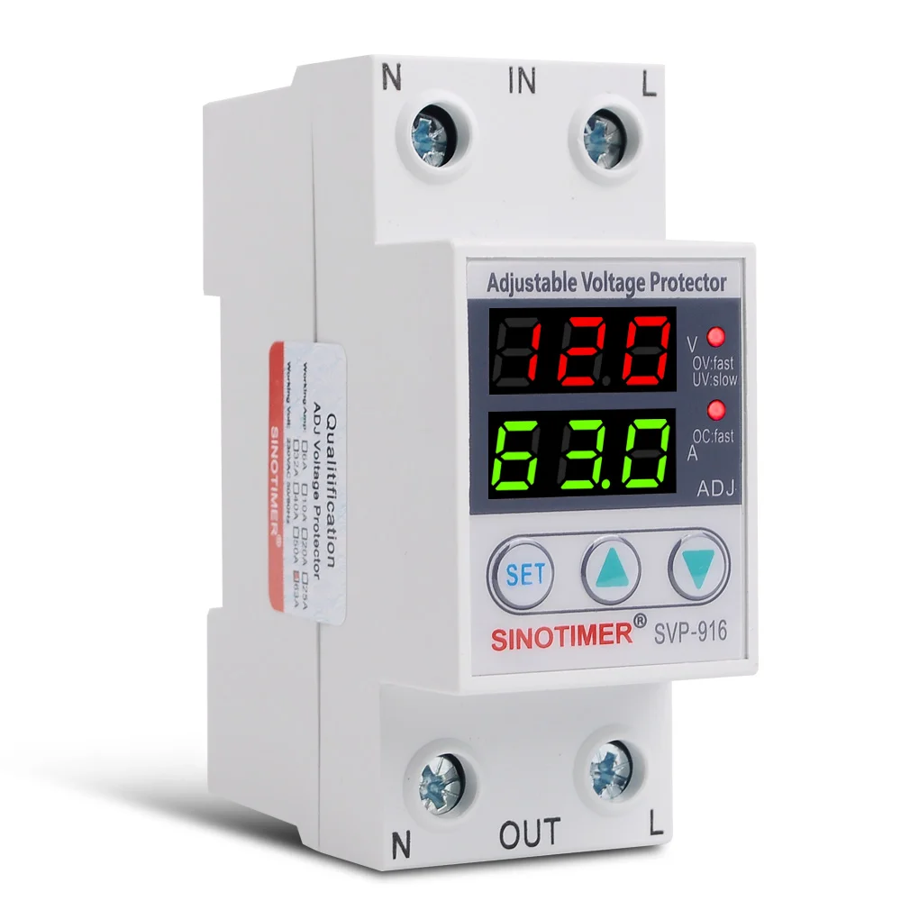 Adjust Voltage Relay Control Over Under Voltage Protector 120v 110v 63a ...