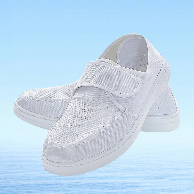 Mesh Upper Washable Non-slip Sole Dust-free Cleanroom Pvc/pu/canvas Safety Work Esd Shoes