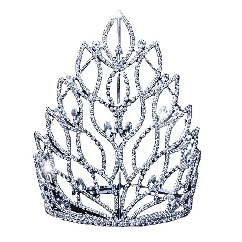 Beauty Queen Crown Tiara Clear Austrian Rhinestone Crystal Pageant Large Buy Large Pageant Crown Tiara Queen Crown Tiara Crystal Pageant Large Crown Product On Alibaba Com