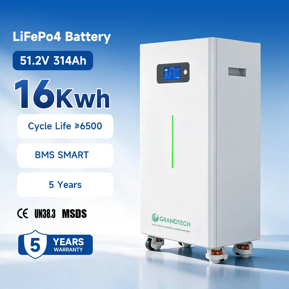 Grandtech ESS Solar Battery 5kWh 10kWh 16kWh Floor Standing Lithium Battery Home Energy Storage for Solar System