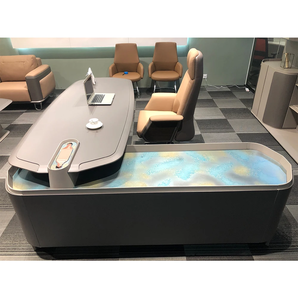 Highend Luxury Mdf Customizable Multifunction Lshaped Office