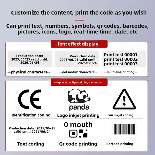 Banner Handheld Smart Inkjet Printer Fully Automatic Online Labeler 1-Year Warranty for Printing QR Codes Dates Pagination 4