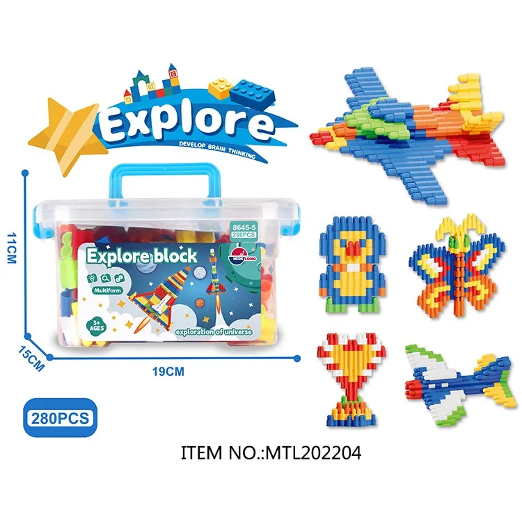 Early Educational Plastic Building Blocks Sets Stacking Construction Brick Kids DIY STEM Bullet Building Block Toy 560PCS