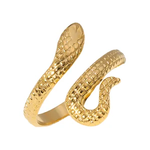 MW Fashion Women's Men Rings Stainless Steel Adjustable Serpentine Opening Ring New Style Hyperbole for Wedding Engagement Gift