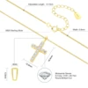 0.70ct Con Cadena de Caja S925 de 0.8mm y 16+2'' - 0302GD