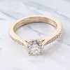 14k yellow gold lab diamond ring