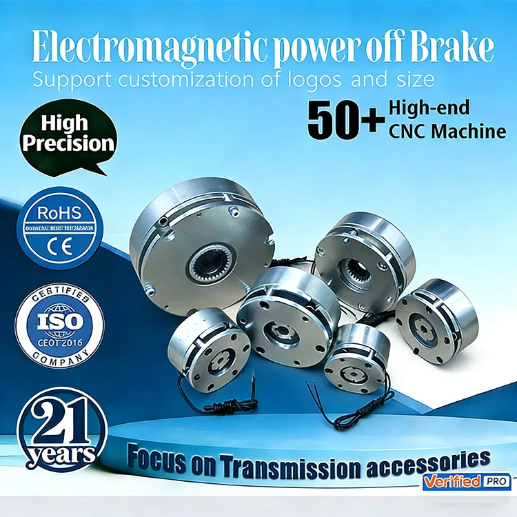 New Gear Motor Electromagnetic Power off Brake DC 24V 200Nm Static Torque Bearing Industrial Use
