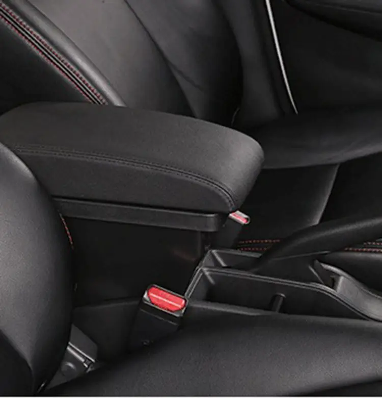 product height adjustable car console armrest box comes with a comfort elbow pad and serves as a convenient storage organizer-5