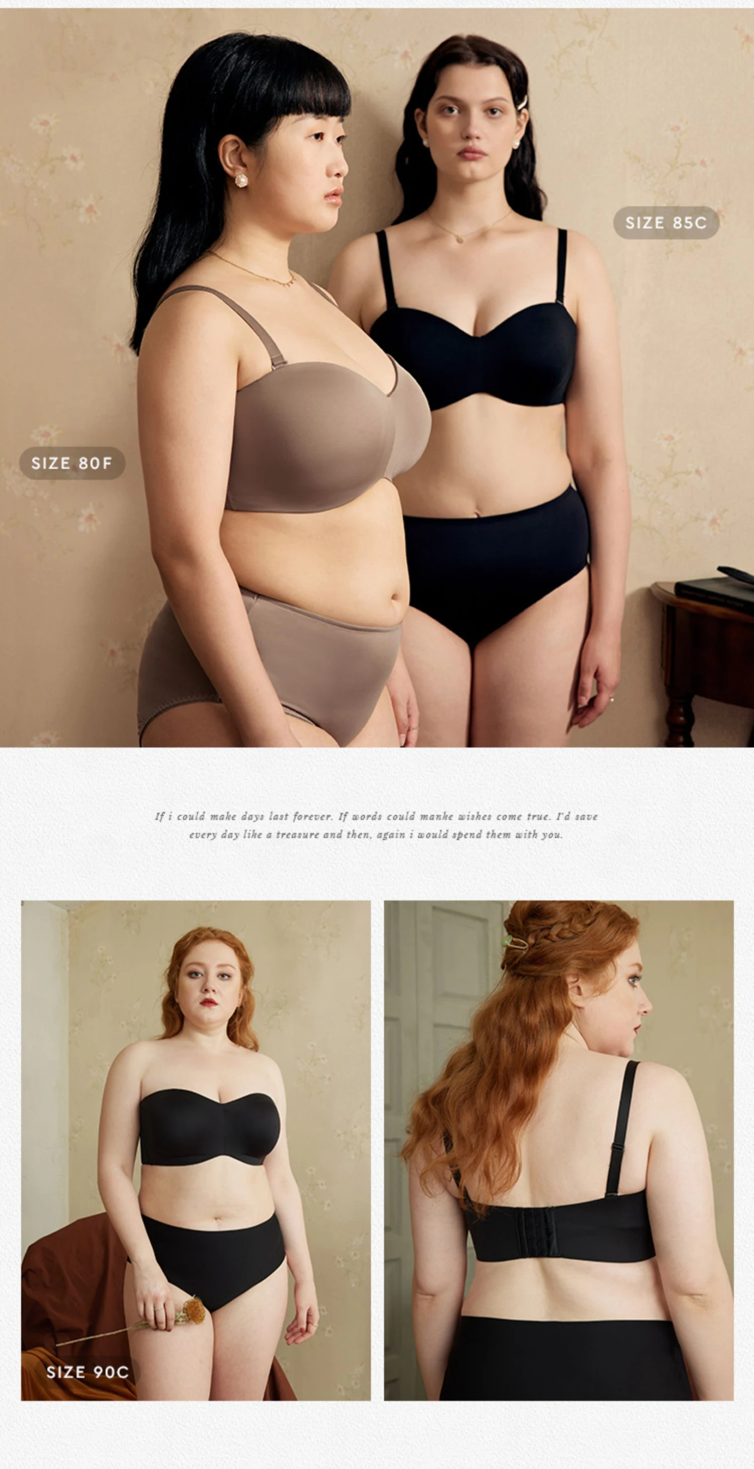 Plus Size Strapless Bra For Big Bust Thin Cup Nonslip Bra Tube Top Underwear Wedding Bra Push