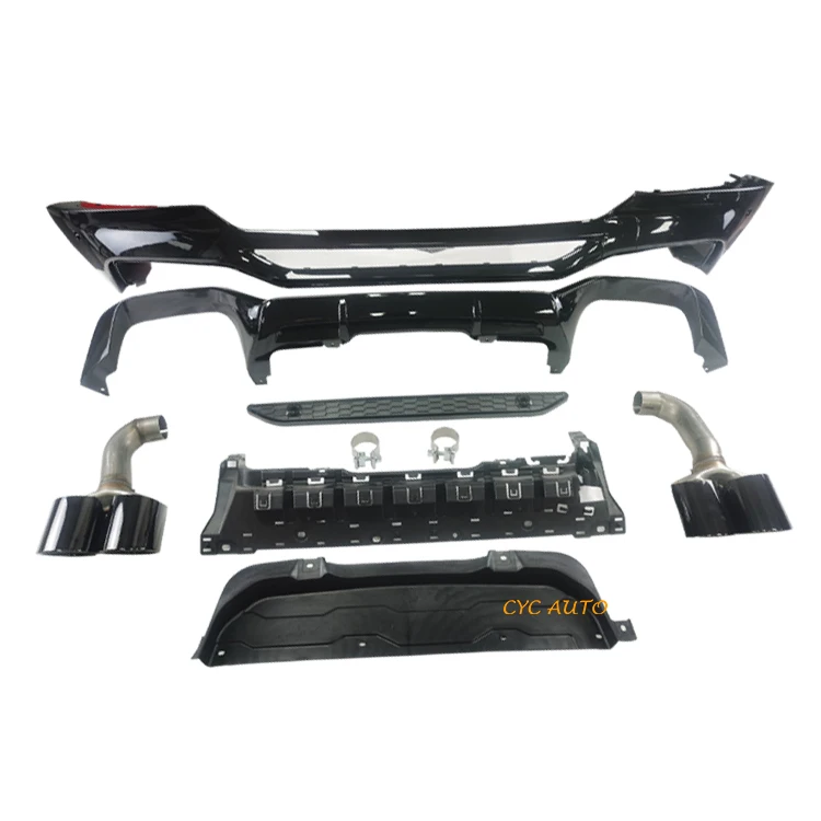 Auto X4 Series Upgrade Diffuser for BMW G02 X4M Rear Diffuser with Pipe Car Parts Bodykit