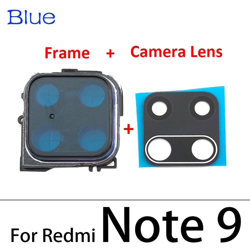 Mobile Phone Rear Camera Glass for Xiaomi Redmi Note 9S Pro Back Camera  Glass Lens With Frame Replacement Part Wholesale
