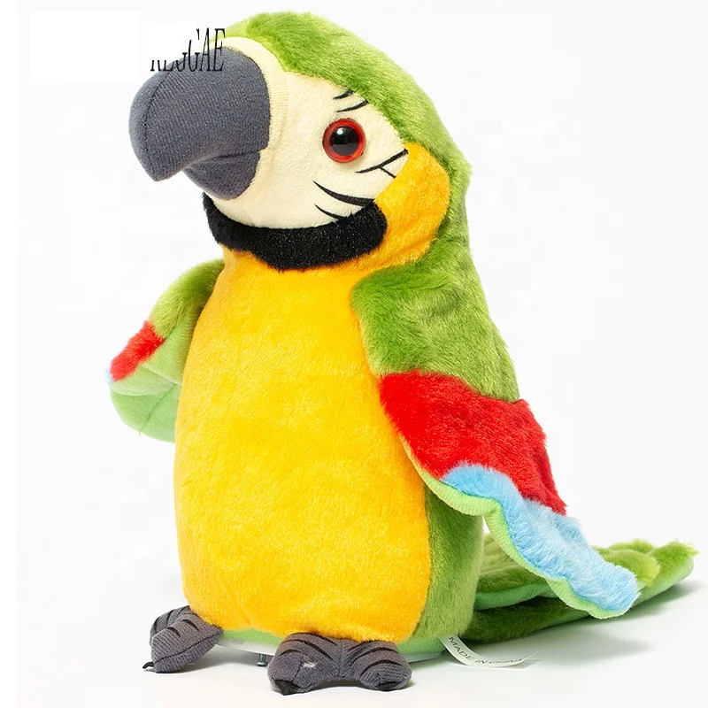Yicheng 9' Talking Parrot Color Repeat Plush Doll Baby Talk Back Macaw  Parrot Stuffed Plush Toy Animal with Wings