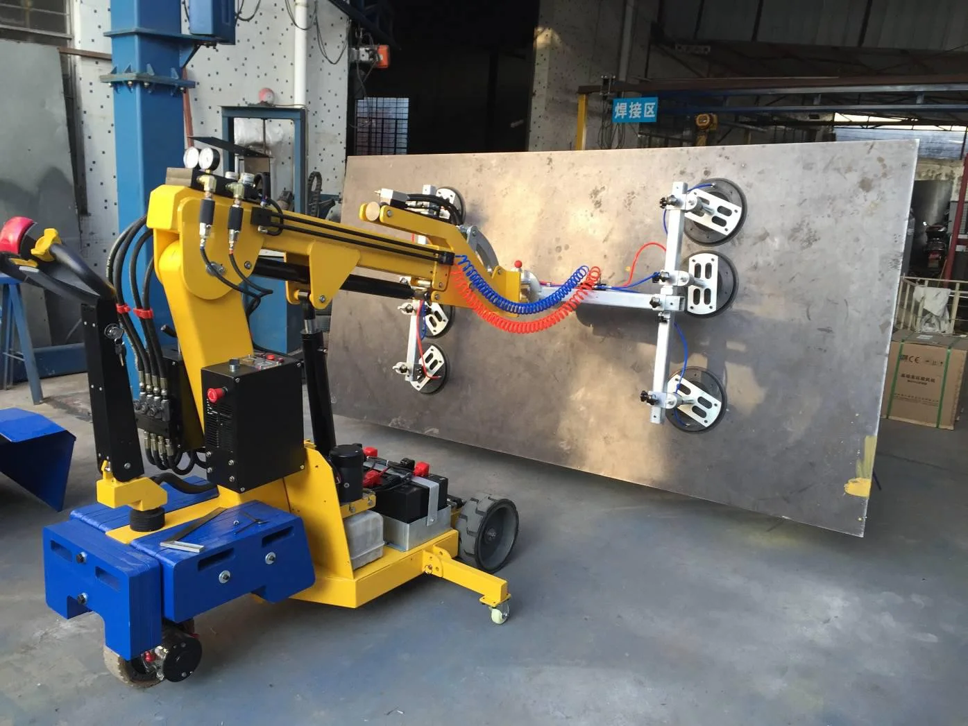 400kg Portable Wheel Glass Window Lifting Equipment Robot