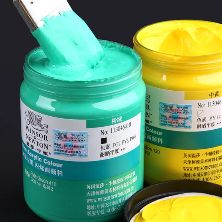 Winsor Ньютона прекрасного качества 300 мл акриловые краски акрил цвет для окраски с ярким цветом A-1300