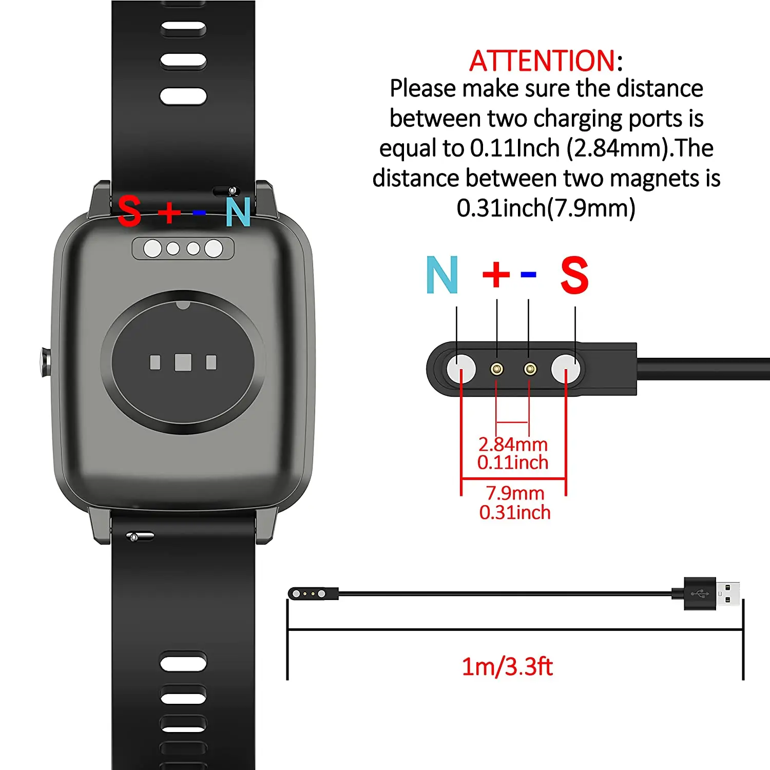 Cable Cargador USB Smartwatch Xiaomi MI Band 4
