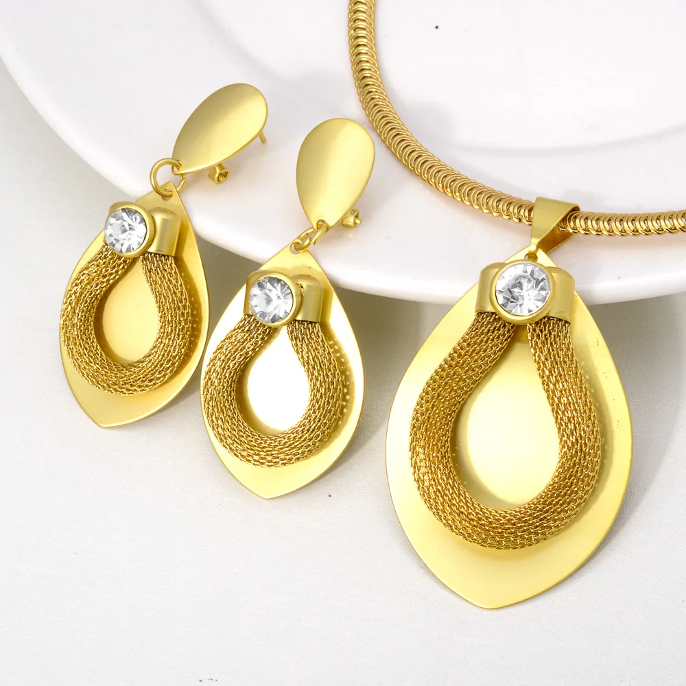 Fashion Women Wedding High Quality Brass Jewelry Set For Bride Buy