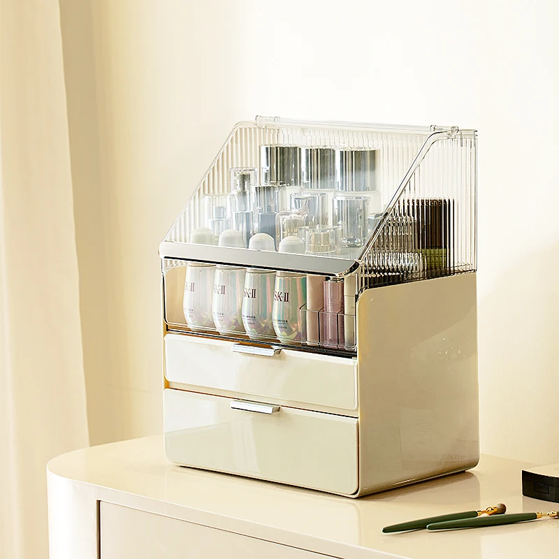 Clear Makeup Organizer Cosmetics Storage Box Skin Care Large Layered Plastic Cosmetic Organizer Rectangle