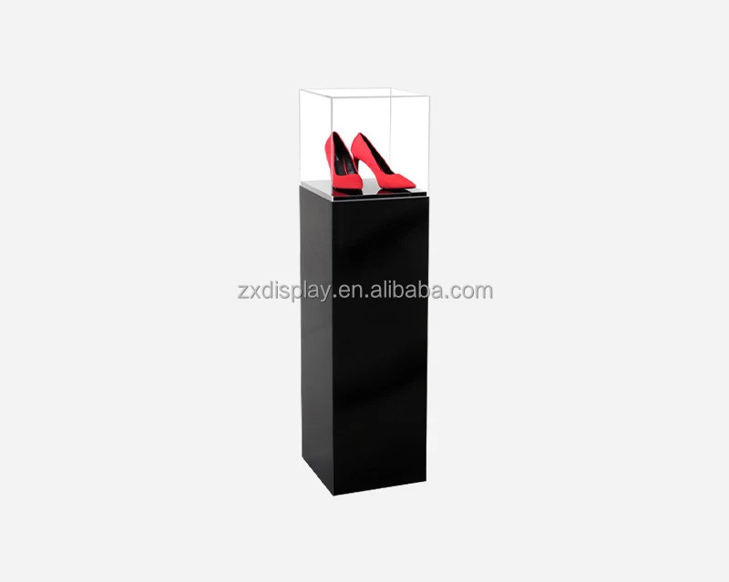 Factory Customized Transparent Acrylic Display case Museum Display Case Black White Acrylic Plinth Display Wholesale Clear