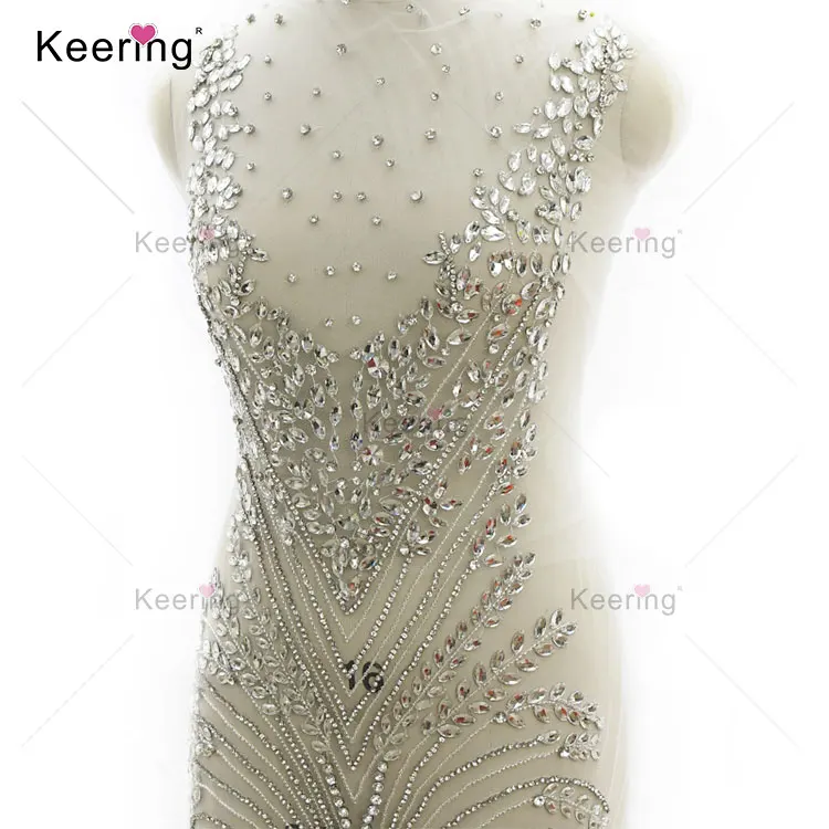 Beautiful Fashion Crystal Embroidered Wedding Dress Rhinestone ...