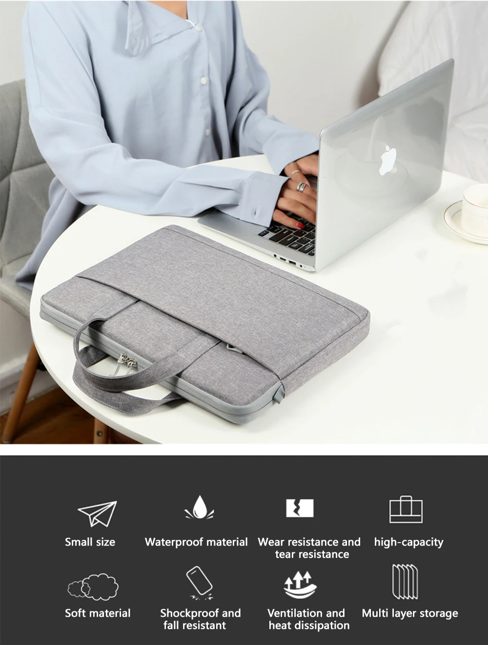 Portable Laptop Tote Laptop Bag 15.6 Inch Waterproof Business Computer