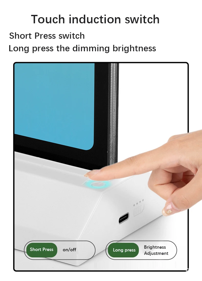 Dual-Sided A4A5 Charging Luminous Menu Board Desktop Poster Price Tag Display Lightbox for Advertising