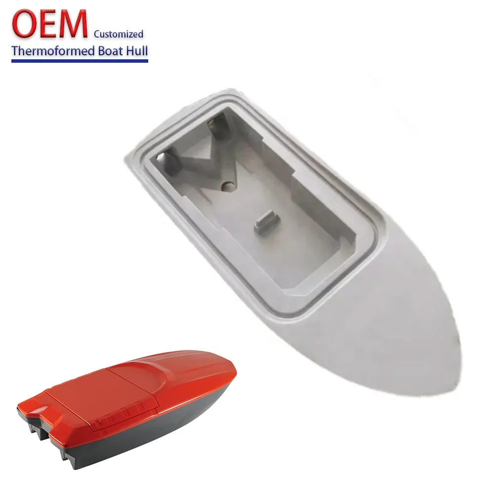 Custom Vacuum Forming Supplier ABS Plastic Thick-sheet Thermoformed Fishing Bait Boat Hulls