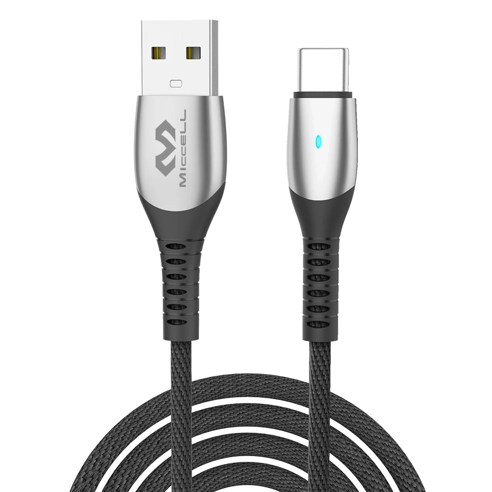Oem Usb Type C Cable 3a Fast Charging Led Display Cable Protector Usb