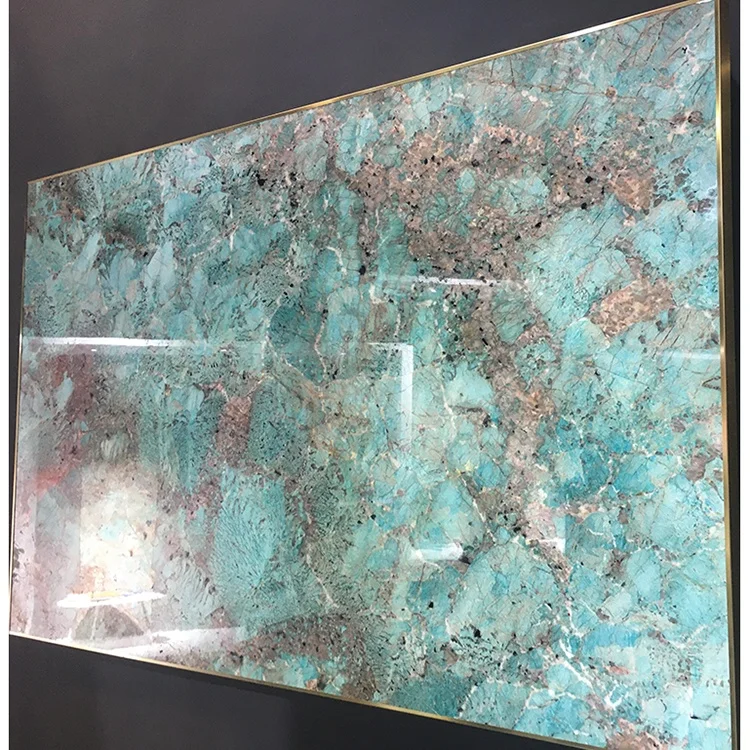 Brazil Slab Green Granite Amazonite Quartzite for Countertops Kitchen