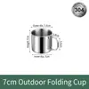 Argento/ Tazza Pieghevole da Esterno 7 cm