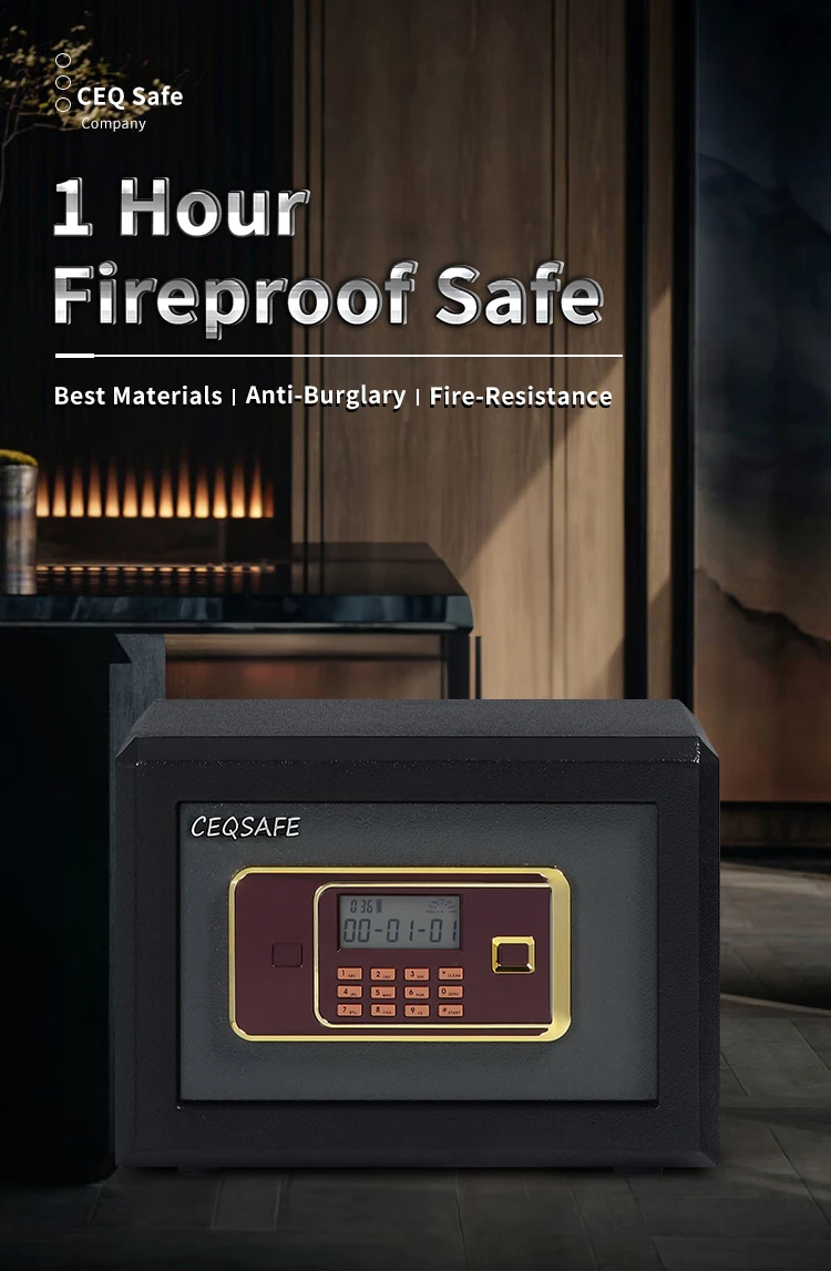 CEQSAFE Electric Security Digital Fireproof Combination Safe Box Lock for Home details