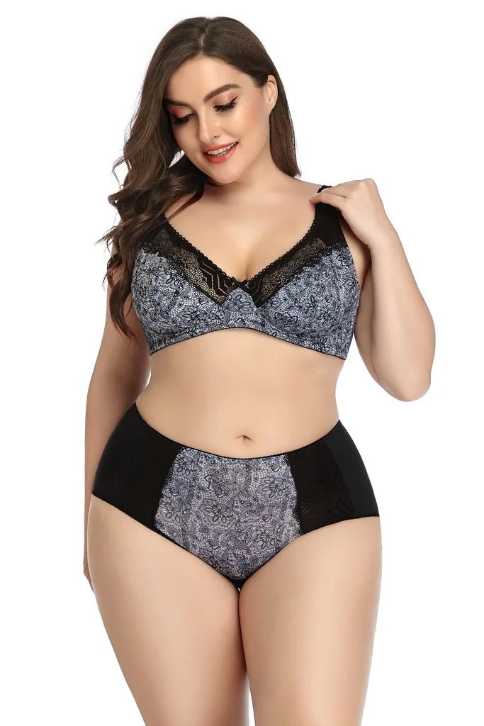 Plus-Size Two-Piece Bra Set, 38/85D-46/105D (193) product reference view 2