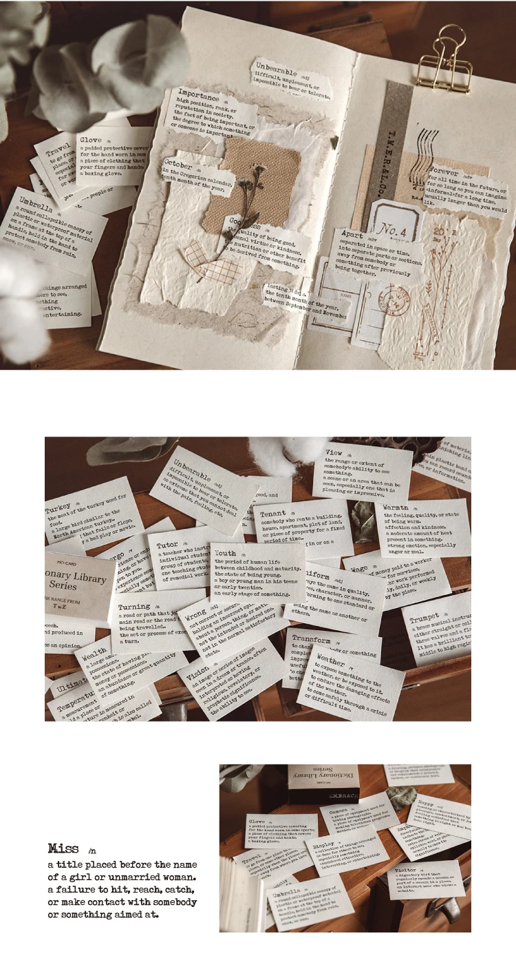 8 Designs Dictionaries Library Series Vocabulary Notepad Notepad Loose