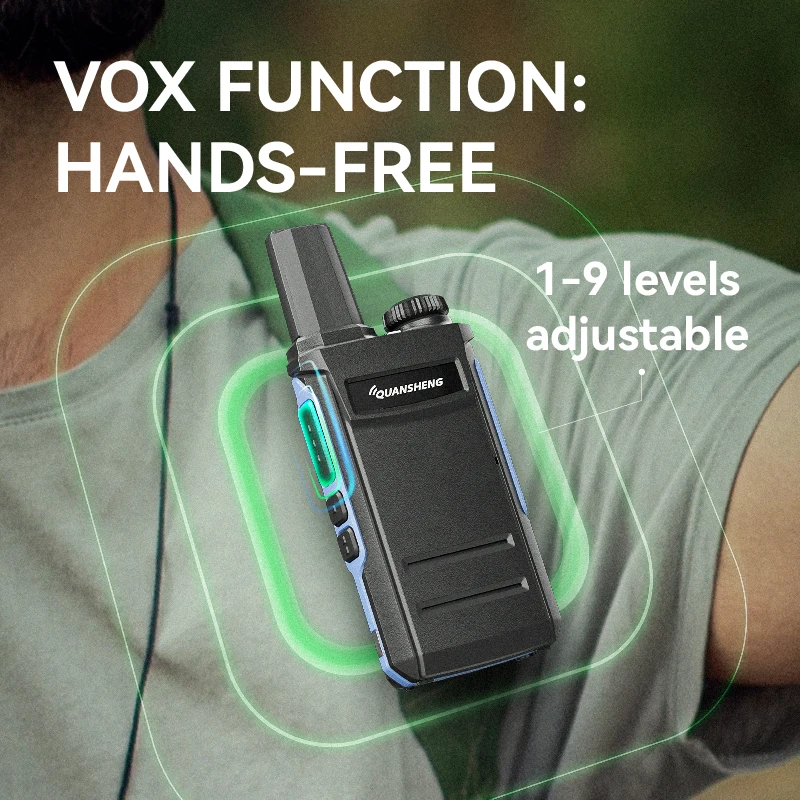 ライセンス不要の大人用トランシーバー 充電式双方向無線機 USB-C充電