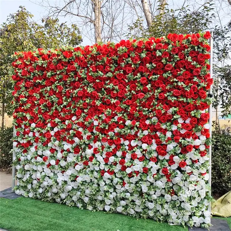 New Custom Big 3d Roll Up Background Artificial Flowers Wall Decoration For  Wedding - Buy Flower Wall Roll Up,Flowers Wall Decoration 3d,Flower Wedding  Decoration Wall Product on 