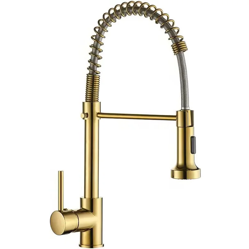 Premium spring kitchen sink faucet construction Stainless steel kitchen faucet with spring design and modern finish