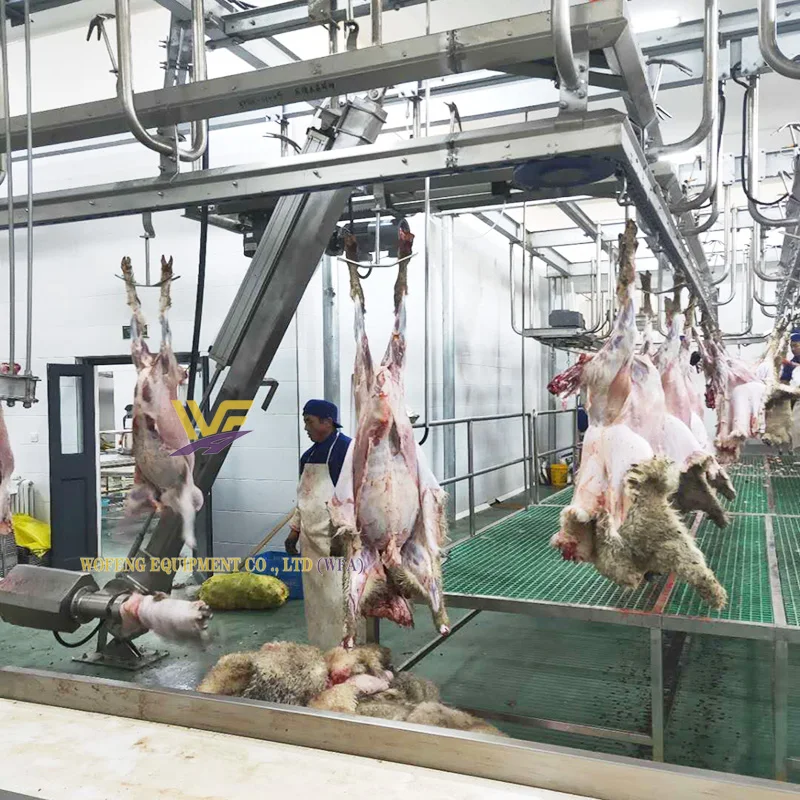 Meat Processing Complete Goat Slaughter Line Abattoir Equipment Project Design Sheep Skinning Machine of Sheep Slaughter House