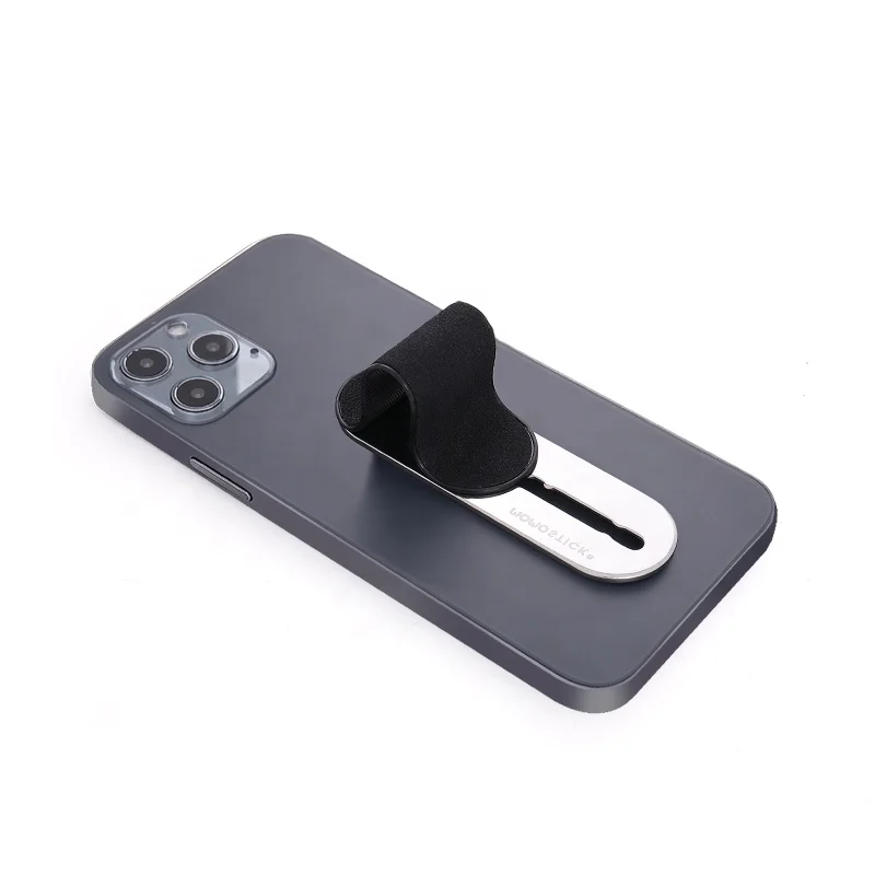 Momostick Phonegrip Mit Ständer & Kabelloser Lade-Funktion – Flach Klappbar, Als Halterung Fürs Auto Oder Zuhause